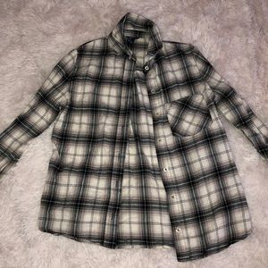 Women’s Grey Flannel Button-Up